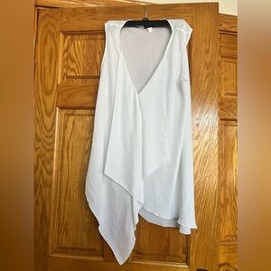 Venus - White Asymmetrical Blouse